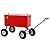 Clevr 80 Qt Party Wagon Cooler Rolling Cooler Ice Chest, Red, with Long Handle and 10" All Terrain Wheels, Portable Patio Party Bar Cold Drink Beverage Chest