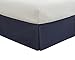 Fresh Ideas Bedding Tailored Bedskirt, Classic 14” Drop Length, Pleated Styling, Queen, Navy (FRE20114NAVY03)