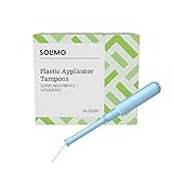 Amazon Brand - Solimo Plastic Applicator Tampons, Super Absorbency, Unscented, 36 Count