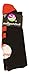 MadSportsStuff Baseball Logo Crew Socks (Black/Red, Medium)