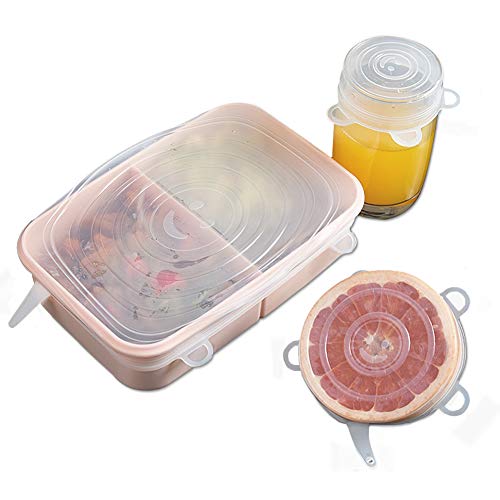 12 Packs Silicone Stretch food covers, microwave cover lids Reusable