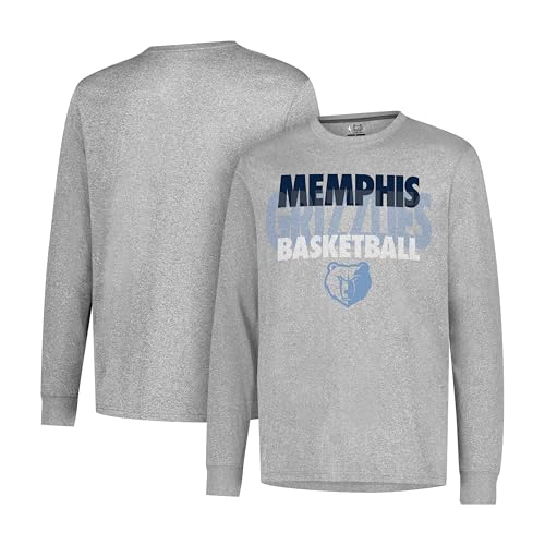 Ultra Game NBA Mens Super Soft Supreme Long Sleeve T-Shirt Heather Gray