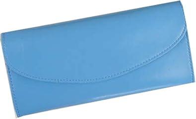 Amazon 10色 ソフトレザー 薄型 長財布 ロングウォレット お札入れ 通帳入れ 薄型 スリムな長財布 サブ財布 スカイブルー Yoyo Brand ヨーヨーブランド レディースバッグ 財布