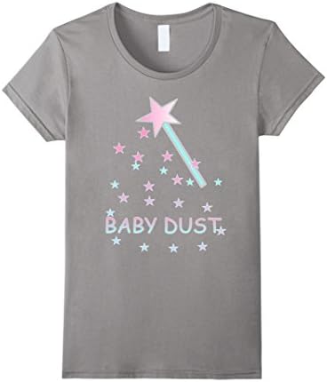 Women's Lucky TTC kawaii infertility IVF fairy baby dust T shirt  Large Slate