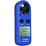 ANGGO Portable Anemometers Handheld Digital Wind Speed Anemometer with Thermometer