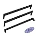 Goldenwarm 1 Pack Black Square Bar Cabinet Pull Drawer Handle Stainless Steel Modern Hardware for Kitchen and Bathroom Cabinets Cupboard, Center to Center 12-3/5in(320mm)