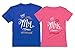 Mr & Mrs Est 2019 Couples Gift Wedding, Anniversary, Newlywed Matching T-Shirts Mr Aqua X-Large/Mrs Pink Medium