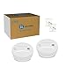 2 Pack 10 Year Battery Operated Smoke Detector Fire Alarm with Photoelectric Sensor,Easy to Install with Test Button