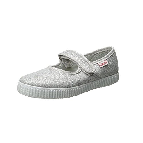 Cienta girls Mary Jane Shoe, Silver, 27 M EU / 9.5