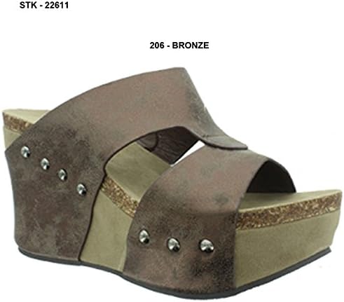 Pierre Dumas Women's Hester-7 Studded Platform Wedge