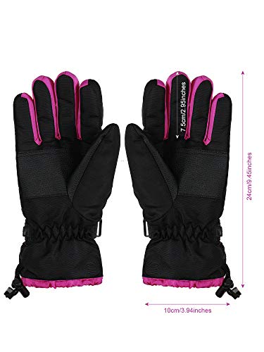image for SATINIOR Women Winter Ski Gloves Waterproof Windproof Snow Gloves Warm