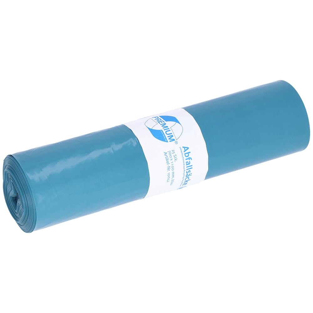 Deiss Premium 10042 Rubbish Bags 700 x 1100 mm x 0.05 mm 25 per roll blue