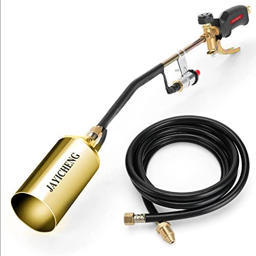 Weed Torch Propane Burner,Propane Torch Kit,Heavy Duty Flamethrower 700,000 BTU Blow Torch with