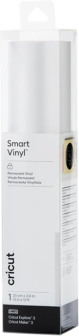 Cricut Smart Vinyl Shimmer Permanent Silver 3.6 m (12 ft) Roll