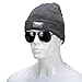 Ultra Bright 5 LED Beanie Cap/Hat Hands Free Unisex Lighted Stocking Cap Perfect Hands Free Flashlight For Camping,Hiking,Hunting,Fishing,Jogging,Construction or Just For Fun One Size Fits Most (Grey)