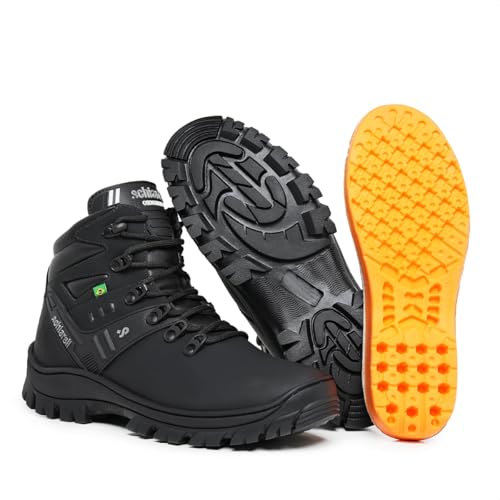 Bota Coturno Masculino Militar Zeus Palmilha em Gel Couro Legítimo
