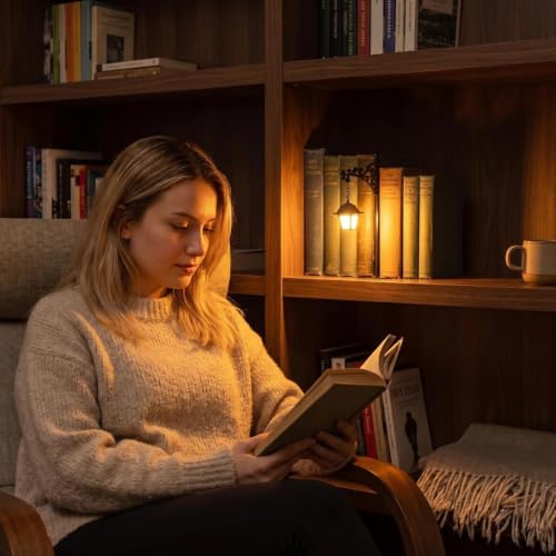 Generic Luzes de prateleira de leitura impressas em 3D, brilho quente e fácil de colocar, luz de prateleira em miniatura, design de fantasia e versátil para amantes de livros
