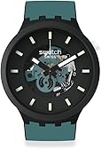 Swatch Big Bold Bioceramic Lacquered Unisex Watch Casual Polymer Black Automatic Waterproof Night Trip