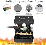 POWSAF Power Strip 4 AC Outlets 4 USB Ports 2M Extension Cord Black view 4