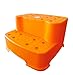 Tenby Living 2-Pack Green and Orange Extra-Wide, Extra-Tall Jumbo Step Stool with Removable Non-Slip Caps and Anti-Slip Rubber Grips