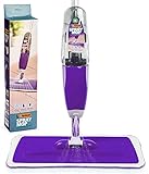 Vorfreude – Floor Mop with Integrated Spray – Included Refillable 700Ml Capacity Bottle and Reusable Microfibre Pad