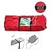 Christmas Tree Storage Bag, Heavy Duty Canvas Xmas Tree Storage Box, Large for Up to 9ft Artificial Tree, Durable Handles with Double-Ended Zipper Red