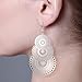DMI Unique Jewelry Silver-Tone Alloy Hollow Out Flower Lightweight Bohemian Style Dangle Earrings