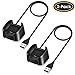 QIBOX Compatible with Fitbit Versa Charger, 2-Pack Replacement USB Charging Cable Dock Stand for Versa / Versa Lite / Versa SE Smartwatch, 3Ft Sturdy Power Charging Cord (Not for Versa 2) primary