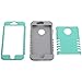 iPhone 6S Plus Case, Pandawell 3-piece Shock Absorbing Hybrid Defender Armor Rubber Case Cover for Apple iPhone 6S Plus/iPhone 6 Plus 5.5 with Screen Protector (Mint Green/Grey)