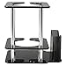 Aobelieve Acrylic Speaker Stand for Alexa Amazon Echo, with Remote Holder, Black