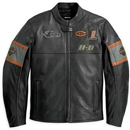 Streamline choice Mens HD-MM Harley Cowhide Fashion Biker Leather Jacket Collection