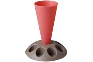 Yaregelun Piping Bag Stand Piping Bag Holder with 8 Slots Nozzles, Plastic Pastry Bag Stand for Cake Decorating Kit C