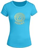 Versace Gold Logo For 2016 Women Printed Short Sleeve Tee T-shirt