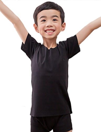 Nasse Boys Crew Neck Short Sleeve Undershirts Free-Cut Cotton Tee Shirts