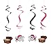 Pink Pirate Girl Party Dangling Swirl Decorations - 12 pcs