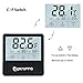 Qguai Aquarium Thermometer, C/F Switch LCD Digital Fish Tank Thermometer with Large Clear Screen, Monitor Water Terrarium Temperature, No Messy Wires in Your Saltwater Freshwater and Reef Aquarium.