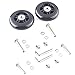 F-ber Suitcase Luggage Wheel Replacement Kit - OD60mm Wheels (ABEC 608 ZZ), Inline and Outdoor Skate Replacement - Multi-Sizes, Set of 2 (OD:60mm, W:18, ID:6, Axles: 30mm & 35mm)