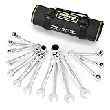 Enventor 14 Pieces Ratcheting Wrench Set, Metric