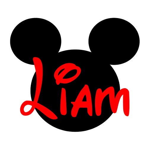 IncredibleDecals Name Wall Decal Mickey Mouse Head Ears Vinyl Decals