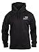 Rothco Conceal-Ops Thin Blue Line Hoodie – Tactical Hooded Sweatshirt with Distressed American Flag Graphics (US, Alpha, X-Large, Regular, Regular, Black)