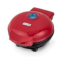 DMS001RD Mini Maker Electric Round Griddle for Individual Pancakes, Cookies, Eggs & other on the go Breakfast, Lunch…