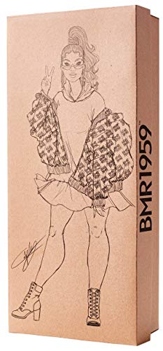 Barbie GHT94 BMR 1959 Streetwear Signature bewegliche Puppe brünett, mit transparenter Bomberjacke und Kapuzenkleid, inkl. Accessoires und Puppenständer – Bild 7