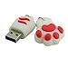 Usbkingdom 32GB USB 2.0 Flash Drive Cute Animal Cat Paw Shape Pen Drive Thumb Drives Jump Drive Memory Stick Pendrive Flash Disk (White)