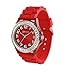 Platinum Silicone Rubber Jelly Gel Band CZ Wrist Watch Set for Men Women Girl Boy Unisex Watches (Black, White, Red)