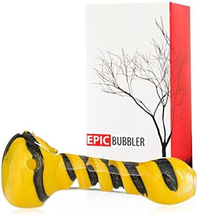 5 Inch Yellow-Black Premium Thick And Durable Glass Bub MJ Art