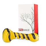 5 Inch Yellow-Black Premium Thick And Durable Glass Bub MJ Art