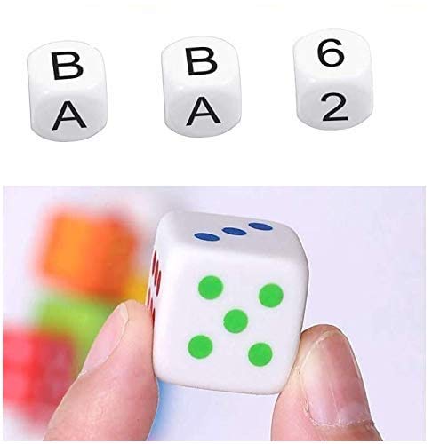 40PCS Blank Dice Perfect for Games with DIY Stickers for Instructional Game Counting or Entertainment