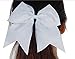 Kenz Laurenz Cheer Bows Orange Cheerleading Softball - Gifts for Girls and Women Team Bow with Ponytail Holder Complete your Cheerleader Outfit Uniform Strong Hair Ties Bands Elastics by (1)
