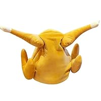 Aguoxing Funny Turkey Plush Moving Chicken Leg Hat Sing and Dance Electric Animal Cap Party Gift Easter Novelty Party Cosplay