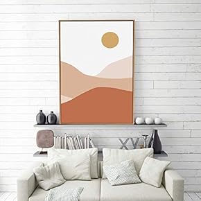 Framed Home Artwork Simple Style Sunset for Living Room Bedroom